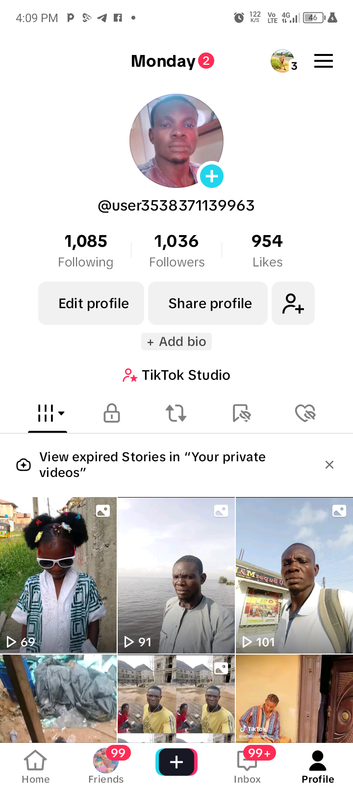 TikTok account 