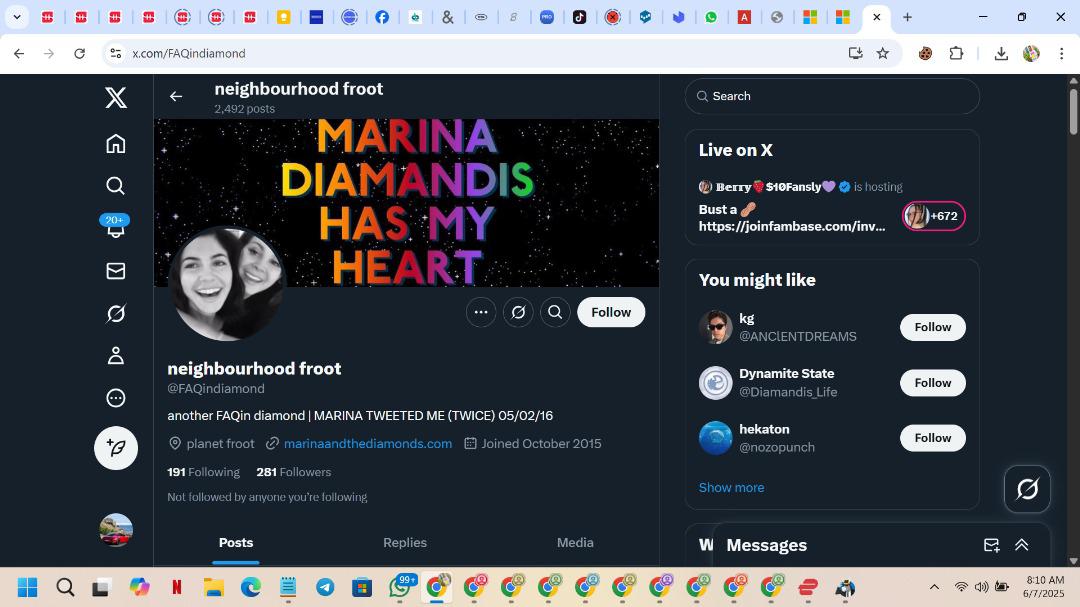15 year old Twitter account with 250+ followers 