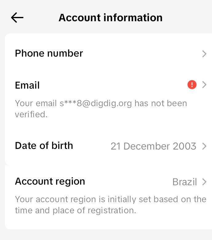 TikTok account 