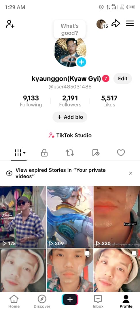 TikTok account 
